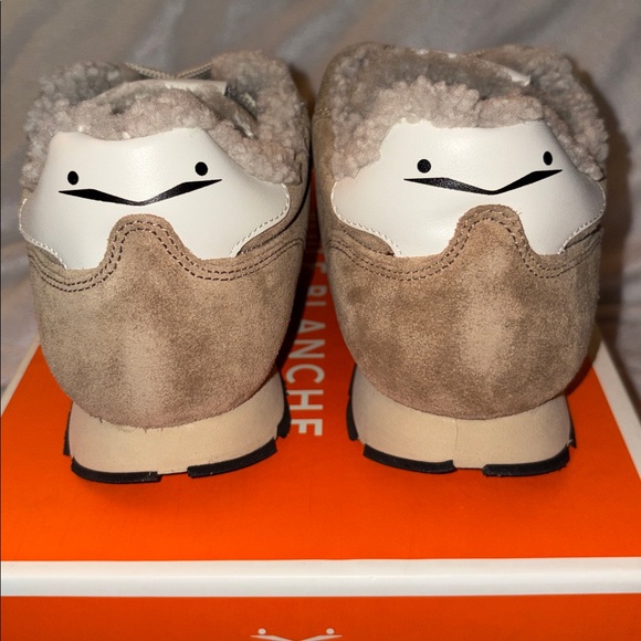 NWT VOILE BLANCHE JULIA Brown Pump Fur Suede Sneakers - Picture 12 of 16